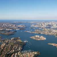 City and landscape by the sea
