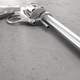 Silver Metal Gun with a Long Barrel